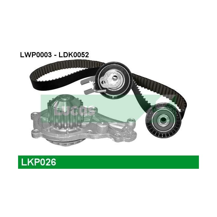 Vandens siurblio ir paskirstymo diržo komplektas LUCAS LKP026