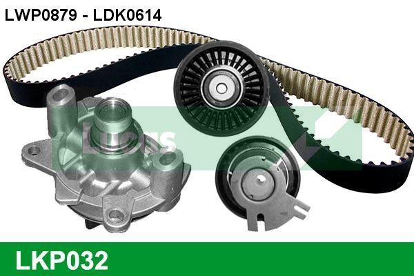 Vandens siurblio ir paskirstymo diržo komplektas LUCAS LKP032