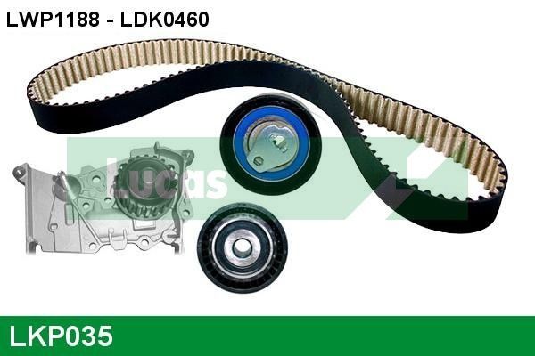 Vandens siurblio ir paskirstymo diržo komplektas LUCAS LKP035