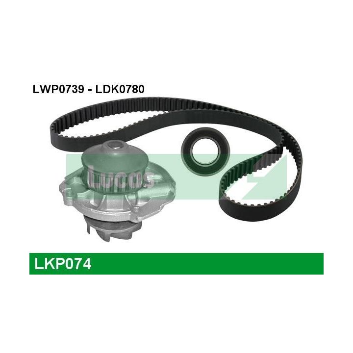 Vandens siurblio ir paskirstymo diržo komplektas LUCAS LKP074