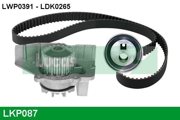 Vandens siurblio ir paskirstymo diržo komplektas LUCAS LKP087