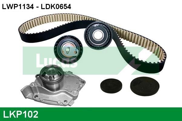 Vandens siurblio ir paskirstymo diržo komplektas LUCAS LKP102