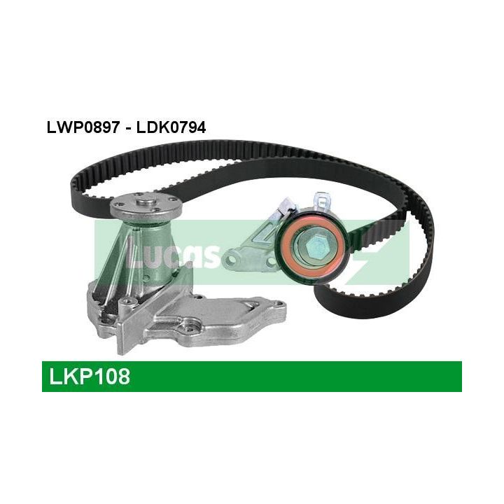 Vandens siurblio ir paskirstymo diržo komplektas LUCAS LKP108