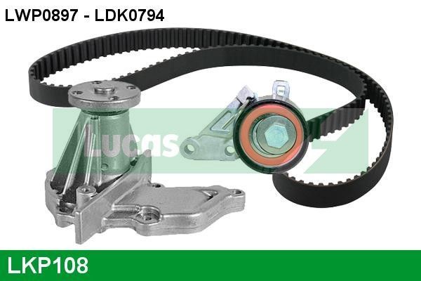 Vandens siurblio ir paskirstymo diržo komplektas LUCAS LKP108