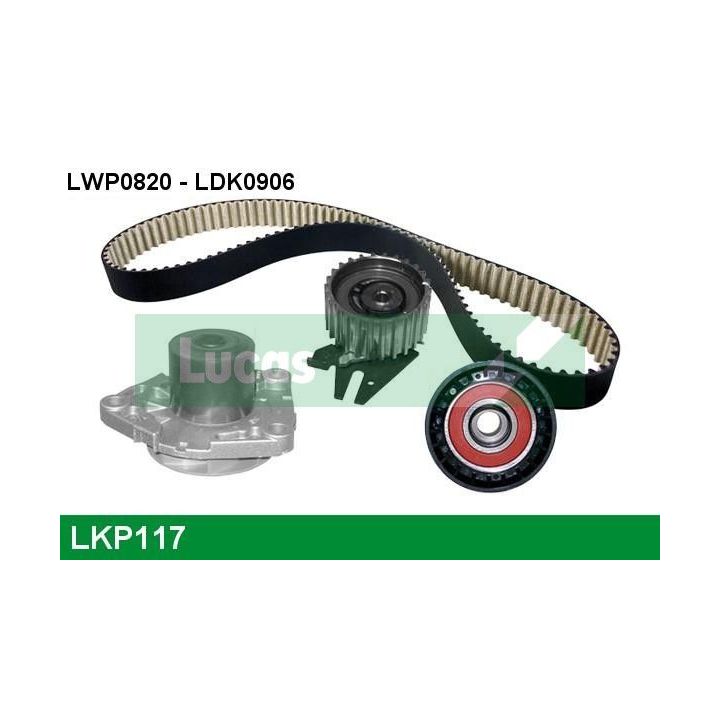 Vandens siurblio ir paskirstymo diržo komplektas LUCAS LKP117