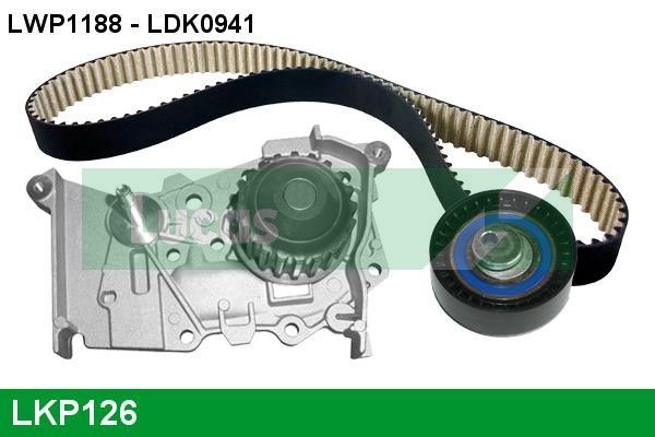 Vandens siurblio ir paskirstymo diržo komplektas LUCAS LKP126