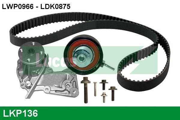 Vandens siurblio ir paskirstymo diržo komplektas LUCAS LKP136