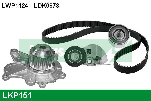 Vandens siurblio ir paskirstymo diržo komplektas LUCAS LKP151