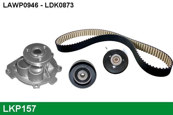 Vandens siurblio ir paskirstymo diržo komplektas LUCAS LKP157