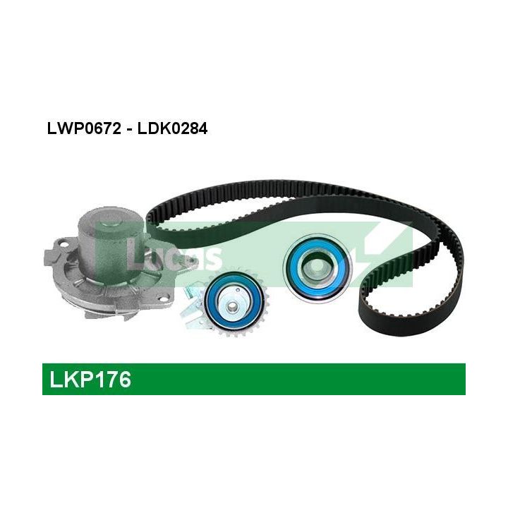 Vandens siurblio ir paskirstymo diržo komplektas LUCAS LKP176
