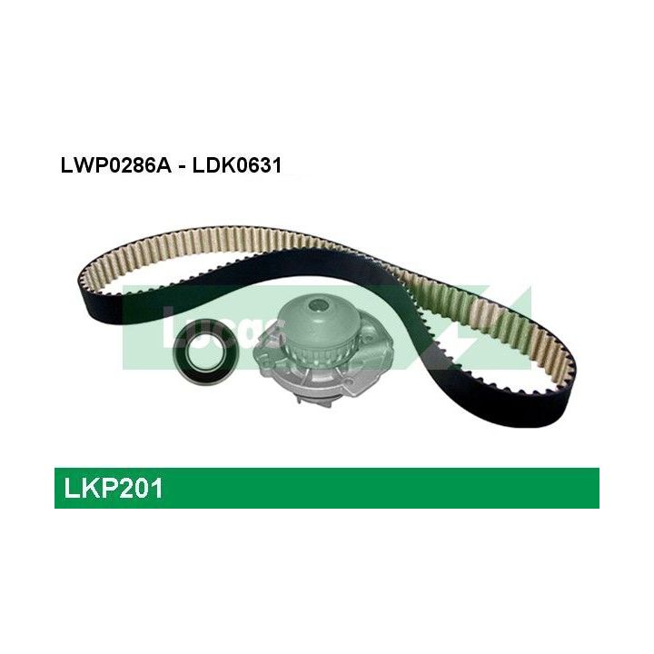 Vandens siurblio ir paskirstymo diržo komplektas LUCAS LKP201