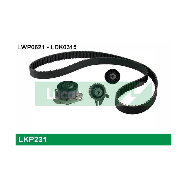 Vandens siurblio ir paskirstymo diržo komplektas LUCAS LKP231