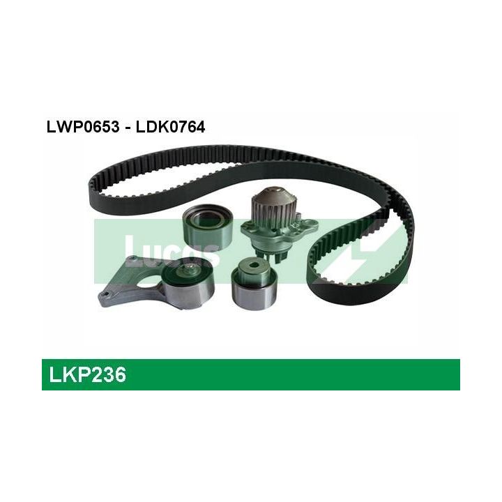 Vandens siurblio ir paskirstymo diržo komplektas LUCAS LKP236