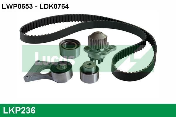 Vandens siurblio ir paskirstymo diržo komplektas LUCAS LKP236