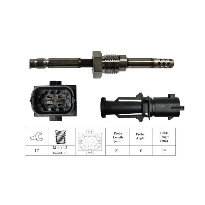 Jutiklis, išmetamųjų dujų temperatūra LUCAS LGS6066