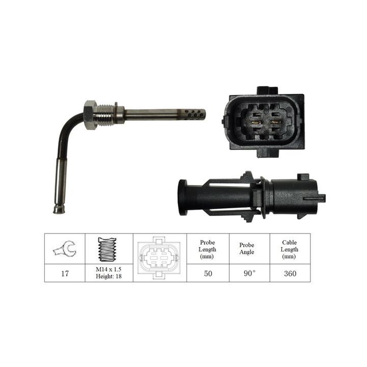 Jutiklis, išmetamųjų dujų temperatūra LUCAS LGS6077