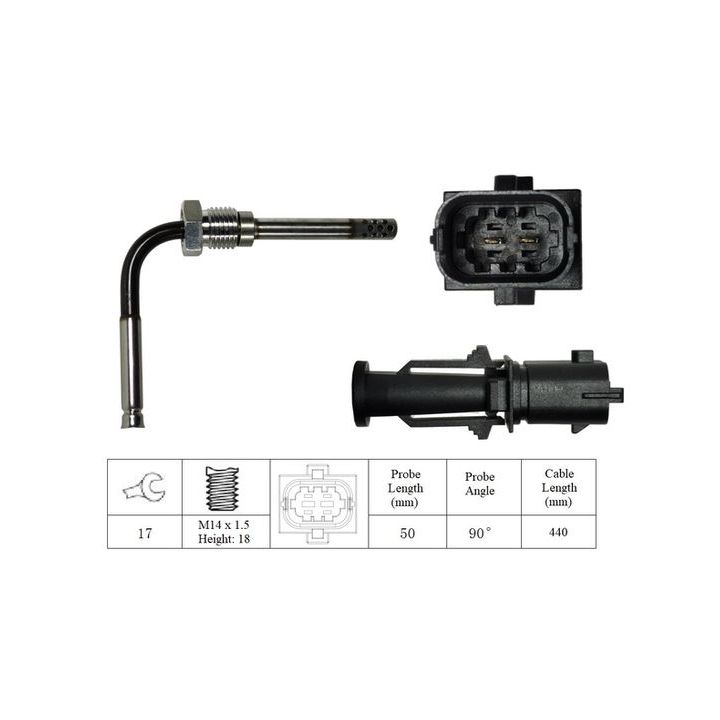 Jutiklis, išmetamųjų dujų temperatūra LUCAS LGS7019