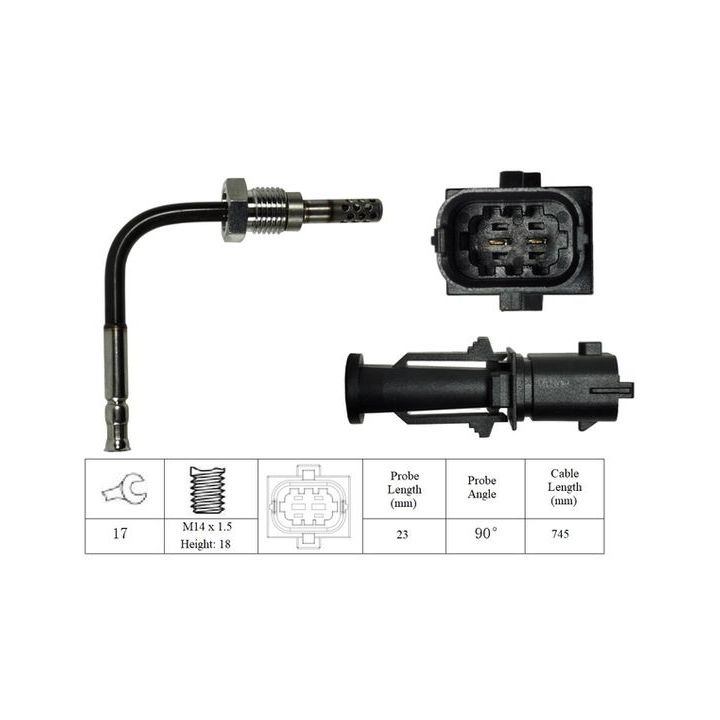 Jutiklis, išmetamųjų dujų temperatūra LUCAS LGS7099