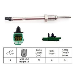 Jutiklis, išmetamųjų dujų temperatūra LUCAS LGS7250