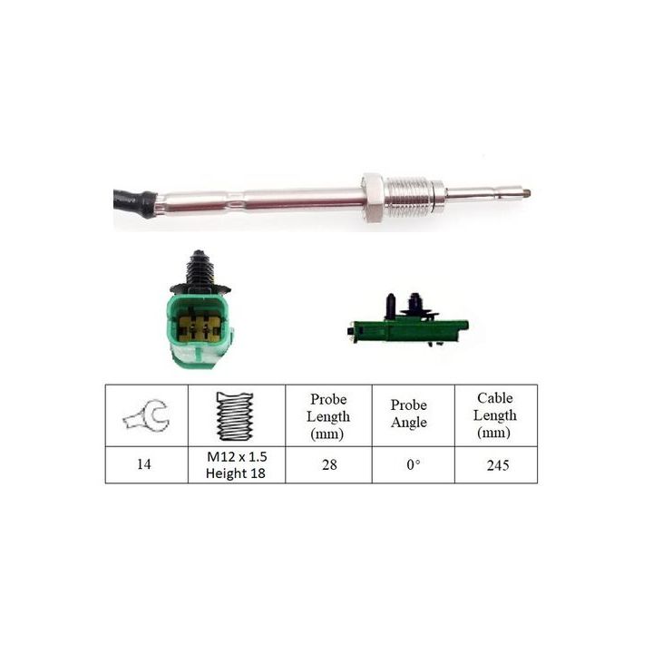 Jutiklis, išmetamųjų dujų temperatūra LUCAS LGS7250