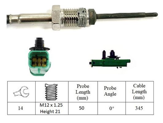 Jutiklis, išmetamųjų dujų temperatūra LUCAS LGS7251