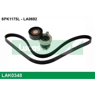 V formos rumbuotas diržas, komplektas LUCAS LAK0348