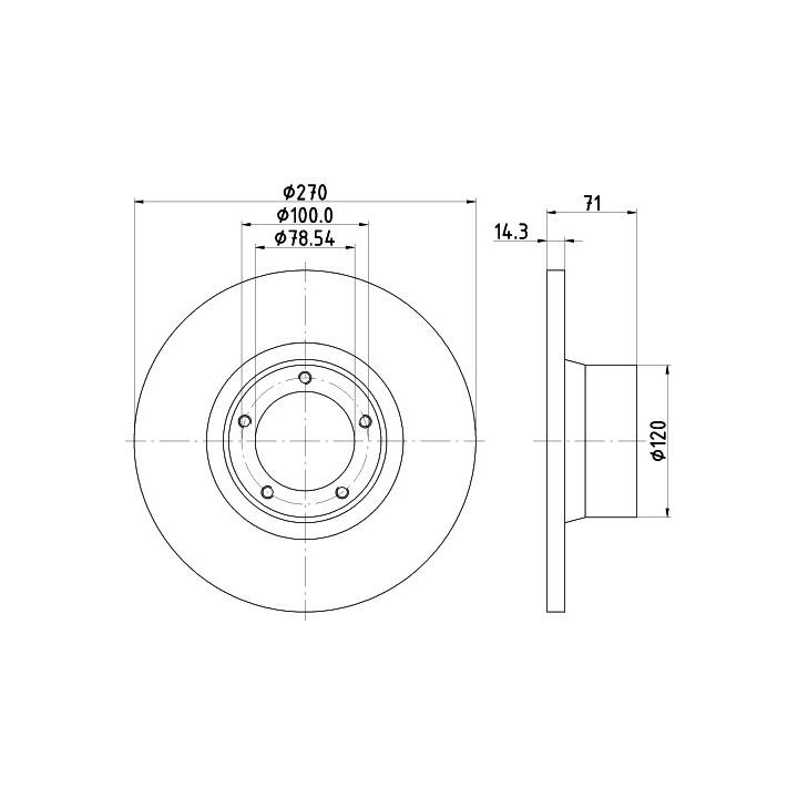 Stabdžių diskas HELLA PAGID 8DD 355 100-291