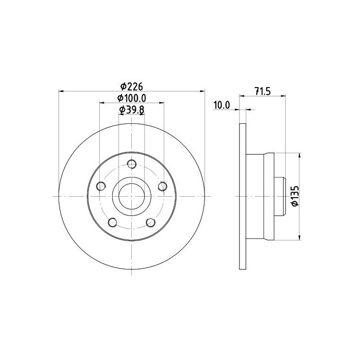 Stabdžių diskas HELLA PAGID 8DD 355 102-751