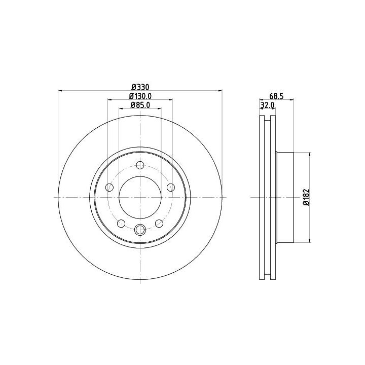 Stabdžių diskas HELLA PAGID 8DD 355 109-741