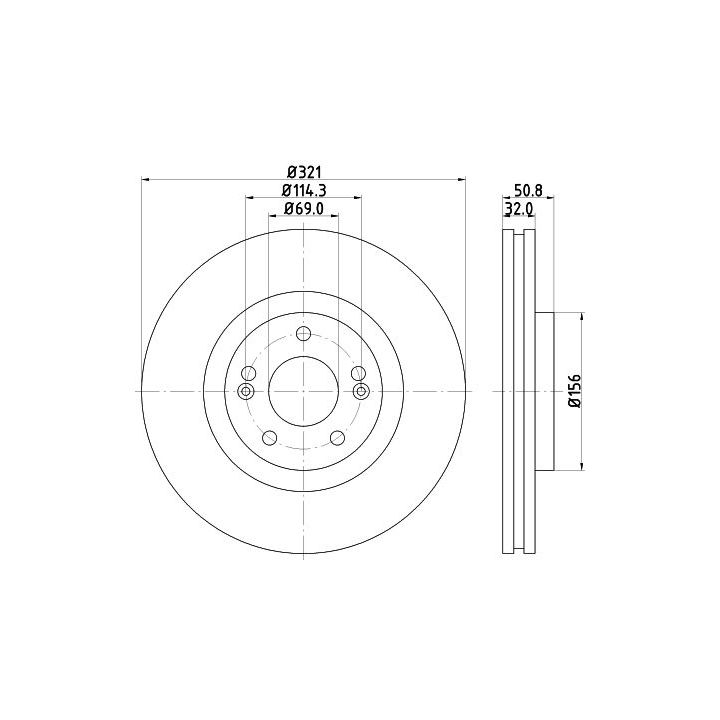 Stabdžių diskas HELLA PAGID 8DD 355 116-731