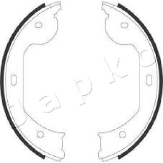 Stabdžių trinkelių komplektas, stovėjimo stabdis JAPKO 550104