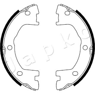 Stabdžių trinkelių komplektas, stovėjimo stabdis JAPKO 550231