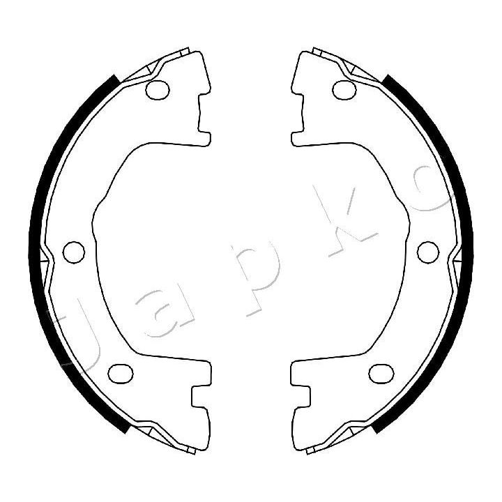 Stabdžių trinkelių komplektas, stovėjimo stabdis JAPKO 550231