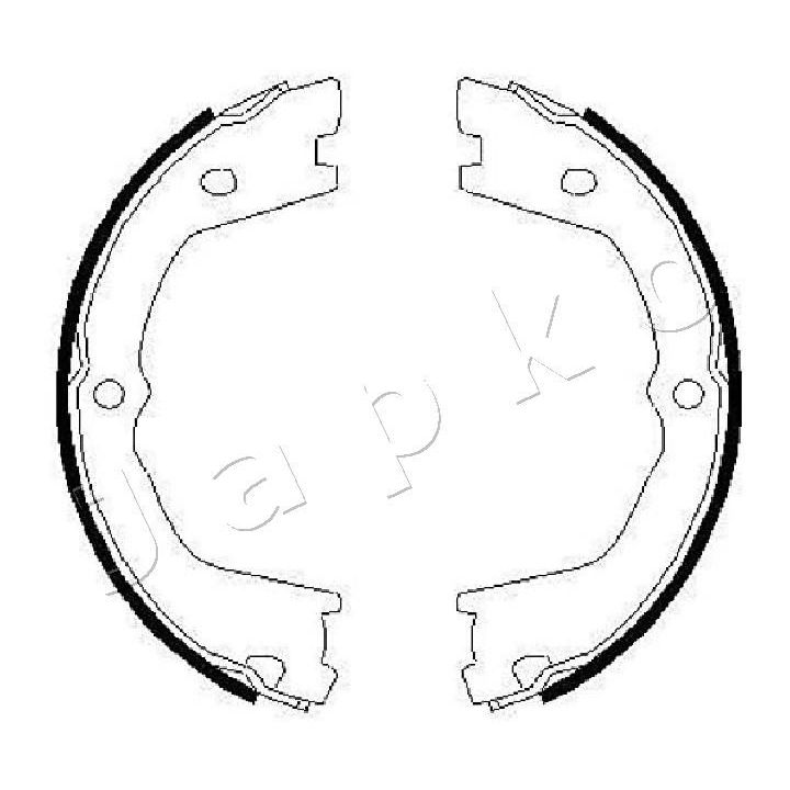 Stabdžių trinkelių komplektas, stovėjimo stabdis JAPKO 550232
