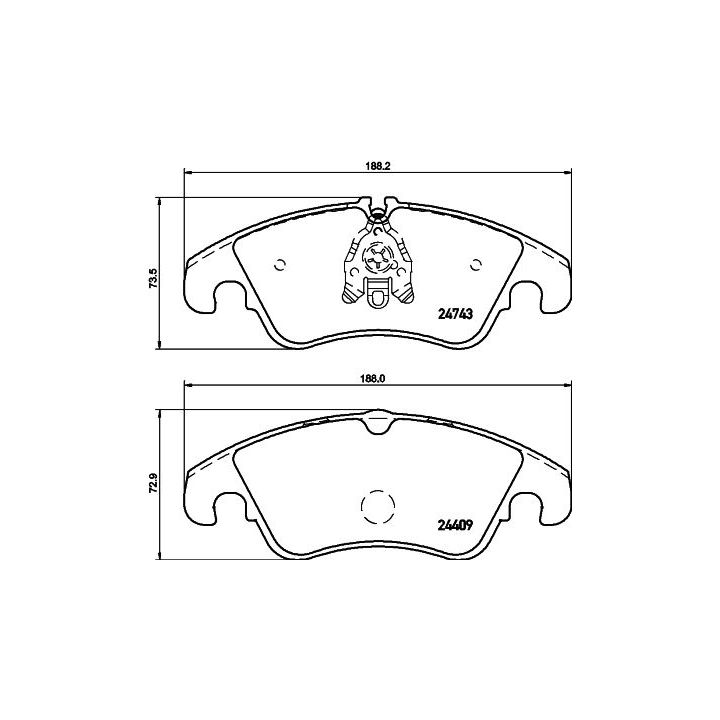 Stabdžių trinkelių rinkinys, diskinis stabdys HELLA PAGID 8DB 355 013-751