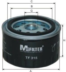 Alyvos filtras MFILTER TF 315