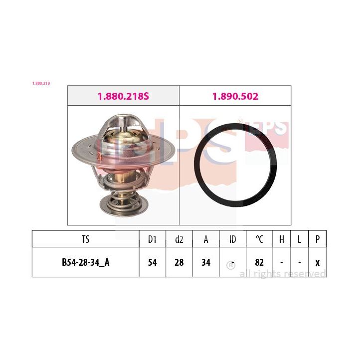 Termostatas, aušinimo skystis EPS 1.880.218