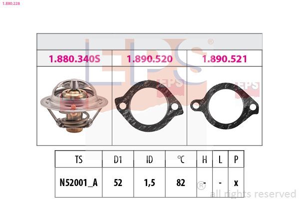 Termostatas, aušinimo skystis EPS 1.880.228