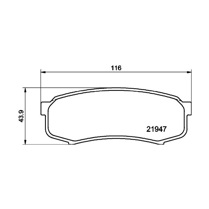 Stabdžių trinkelių rinkinys, diskinis stabdys HELLA PAGID 8DB 355 016-831