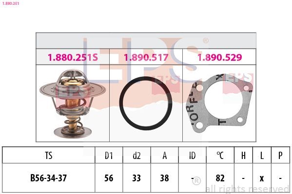 Termostatas, aušinimo skystis EPS 1.880.251