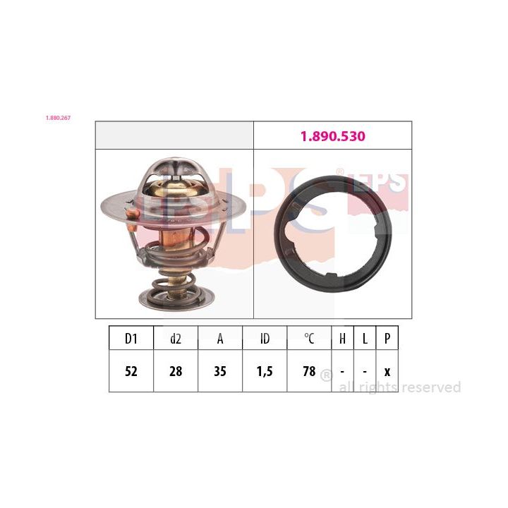 Termostatas, aušinimo skystis EPS 1.880.267