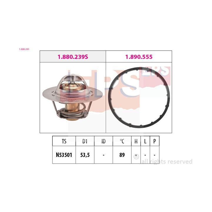 Termostatas, aušinimo skystis EPS 1.880.291