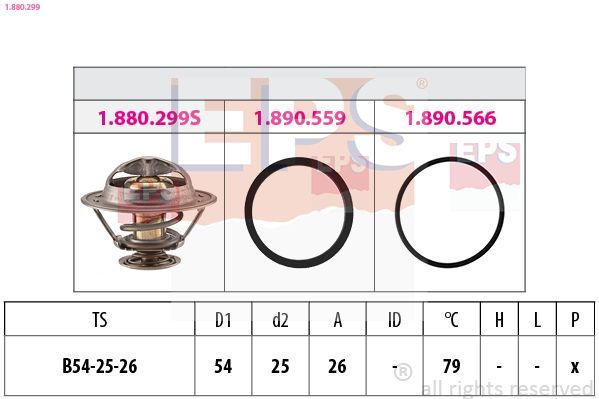 Termostatas, aušinimo skystis EPS 1.880.299