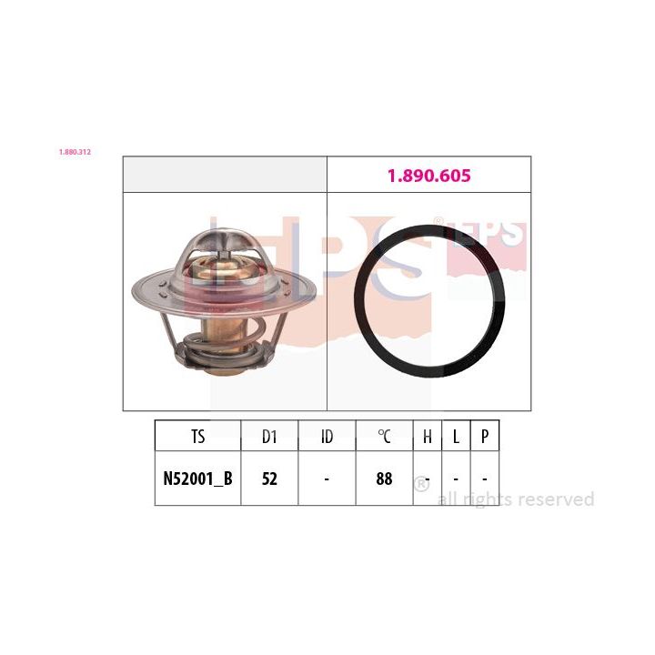 Termostatas, aušinimo skystis EPS 1.880.312