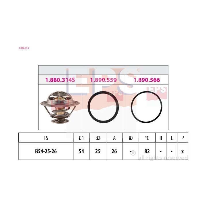 Termostatas, aušinimo skystis EPS 1.880.314