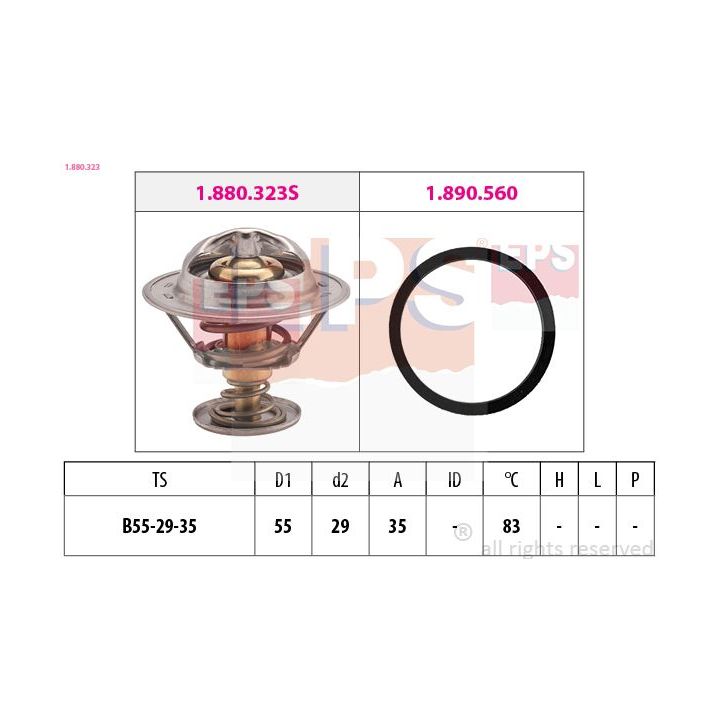 Termostatas, aušinimo skystis EPS 1.880.323