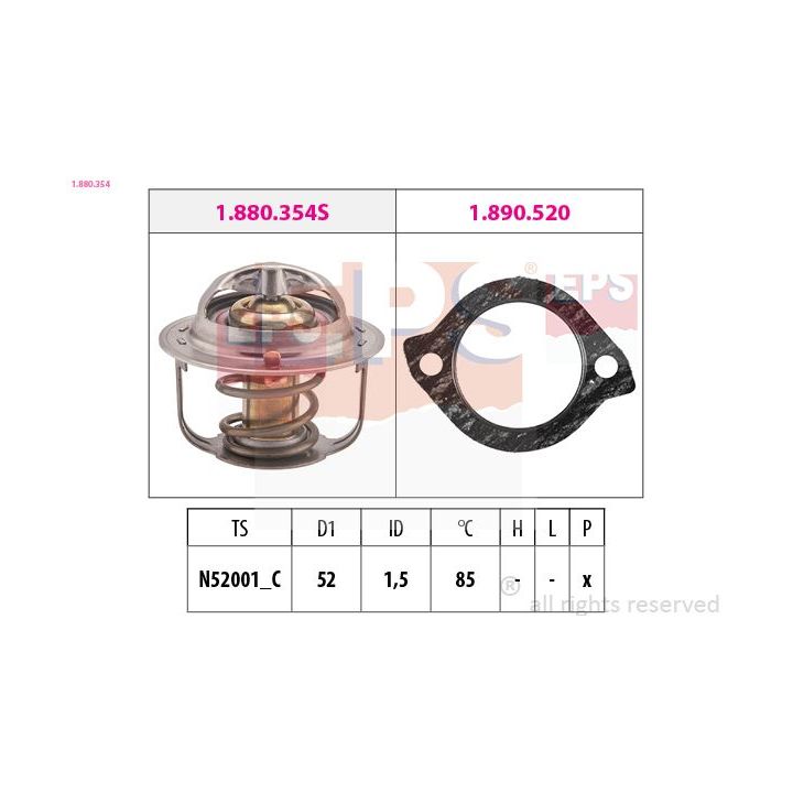 Termostatas, aušinimo skystis EPS 1.880.354
