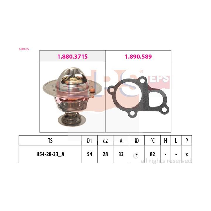 Termostatas, aušinimo skystis EPS 1.880.372