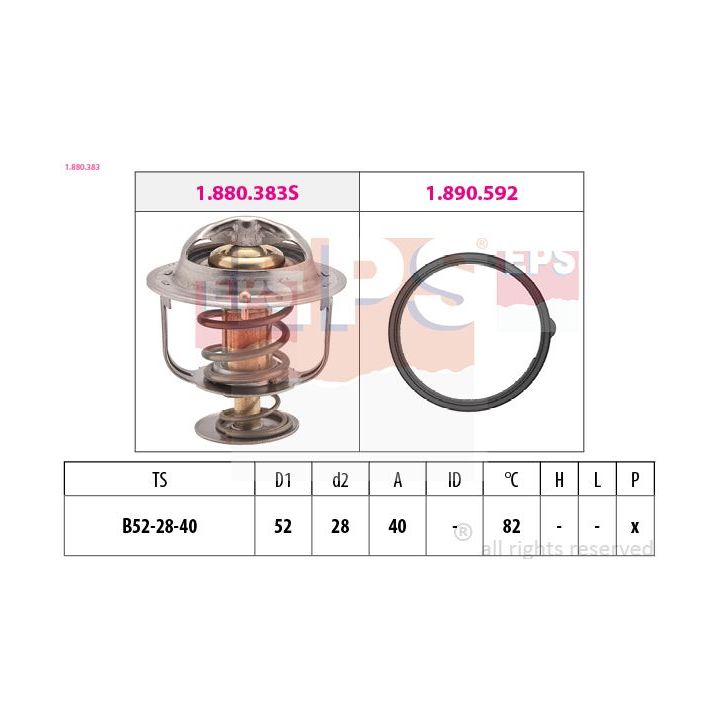 Termostatas, aušinimo skystis EPS 1.880.383