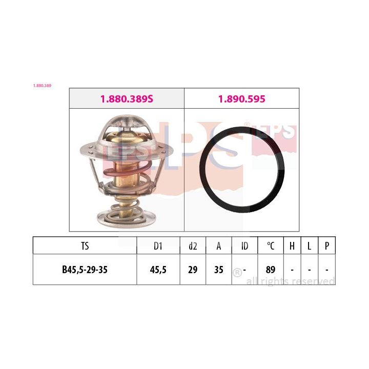 Termostatas, aušinimo skystis EPS 1.880.389